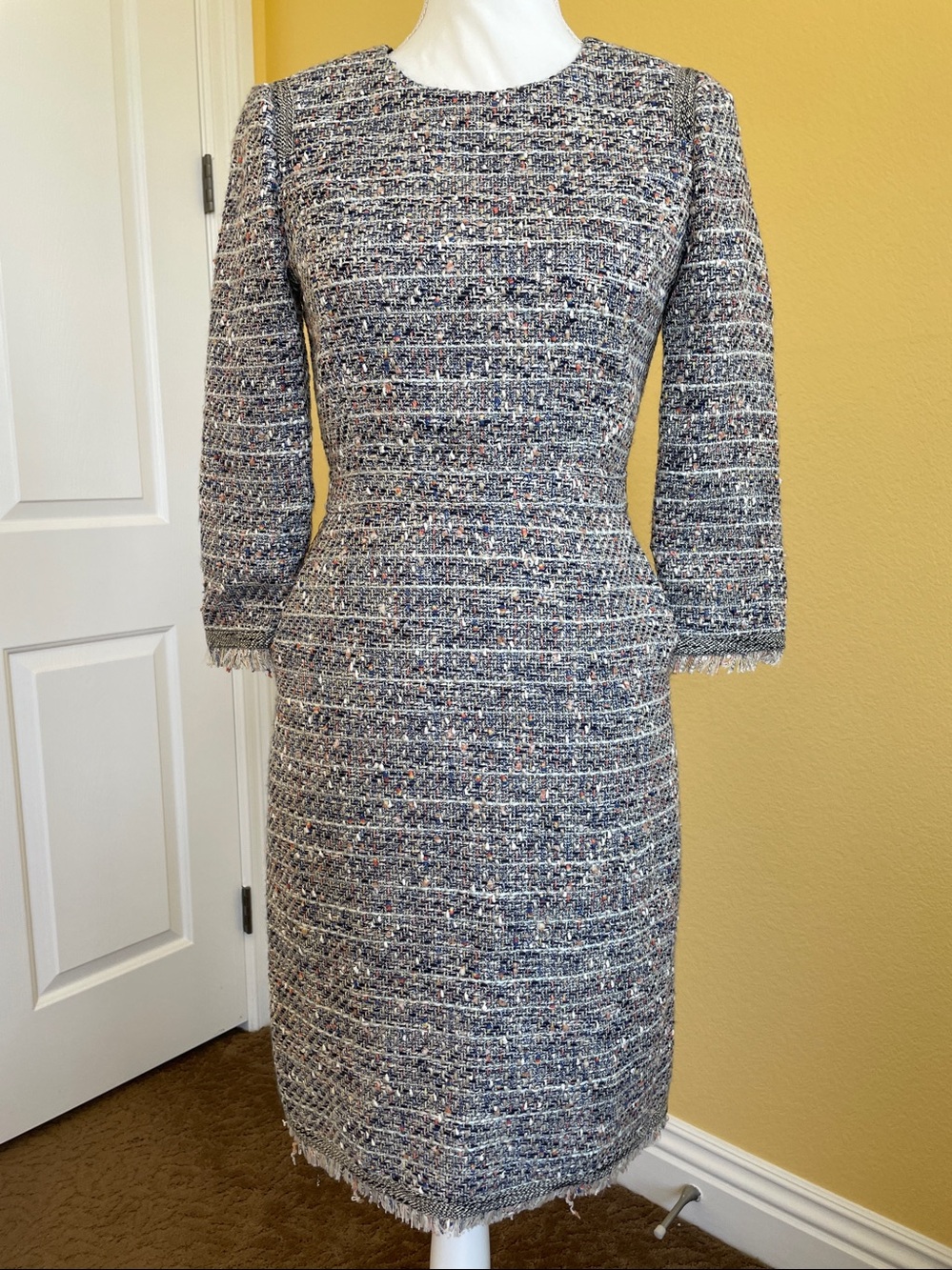 J Crew Women's Tweed Sheath Dress in Multi-Color new with a tag